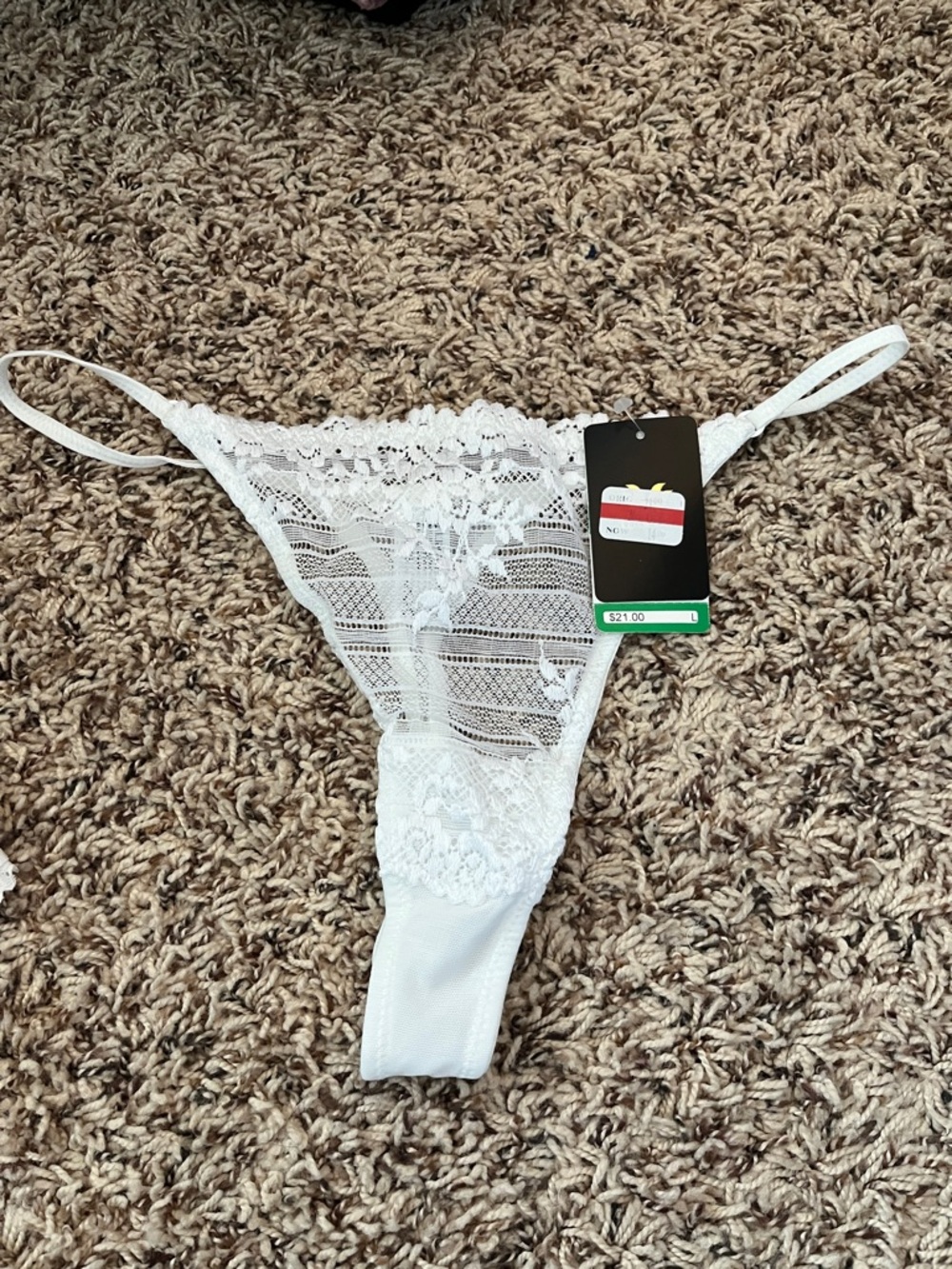 Wacoal White Lace Underwire Bra with Sheer Floral Cups - Picture 5 of 5